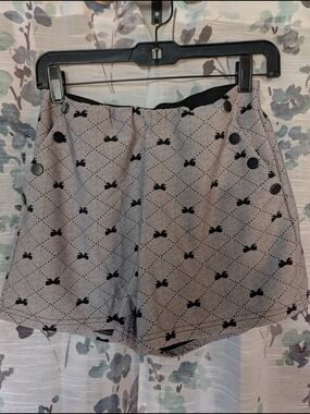 Black Elastic-Waist Skirt/Shorts with Branded Tag